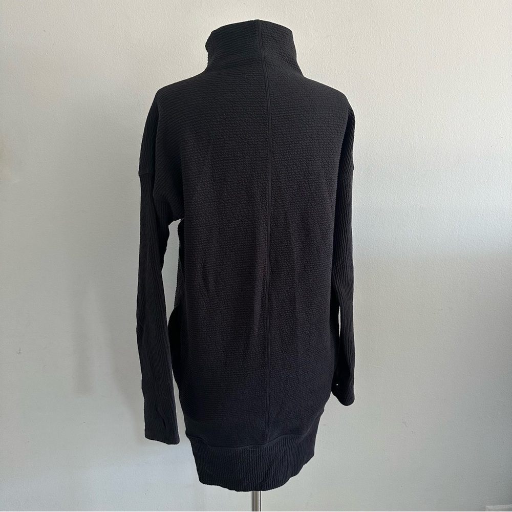 Lululemon Call For Cozy Dress Black Ribbed Sz 4 - Picture 8 of 10